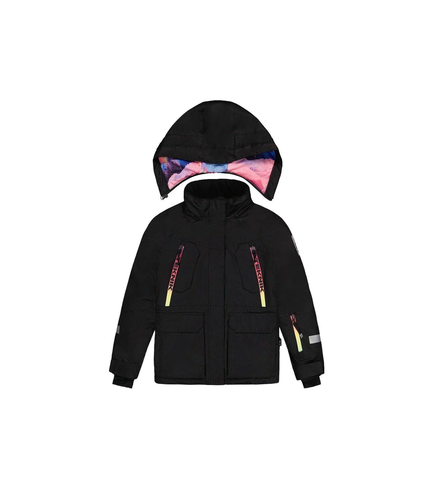 Little and Big Girl(6-16) Two Piece Teknik Snowsuit Print with Mountains