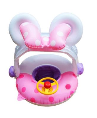 Baby Pool Float Sun Canopy Seat Handle No Flip Boat Ring 8-36M