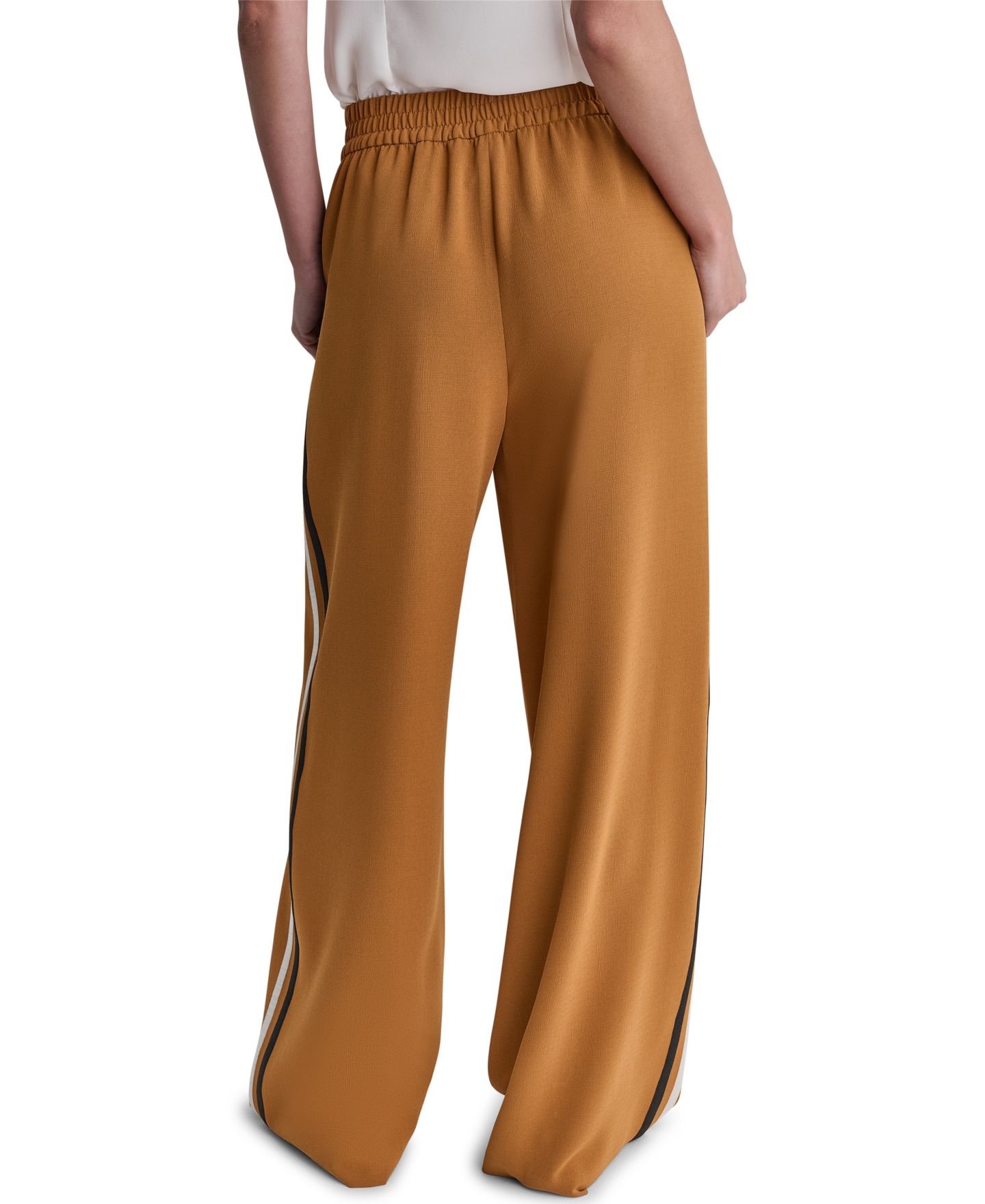 Женские брюки BCBG Wide-Leg Pull-On Track Pants, цвет: Сиена коричневый — фото 5