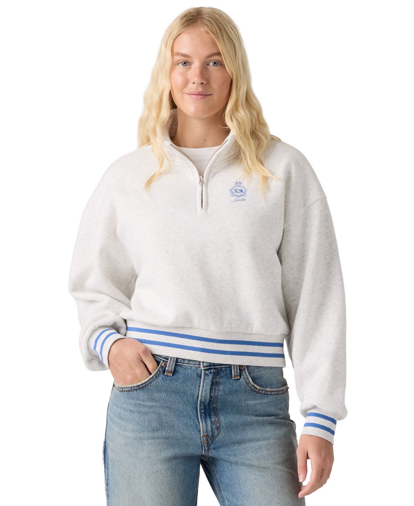 Женская толстовка Levi's Cotton-Blend Everyday, цвет: Меланжевый серый — фото 2