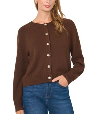 Women's Button-Front Raglan Cardigan