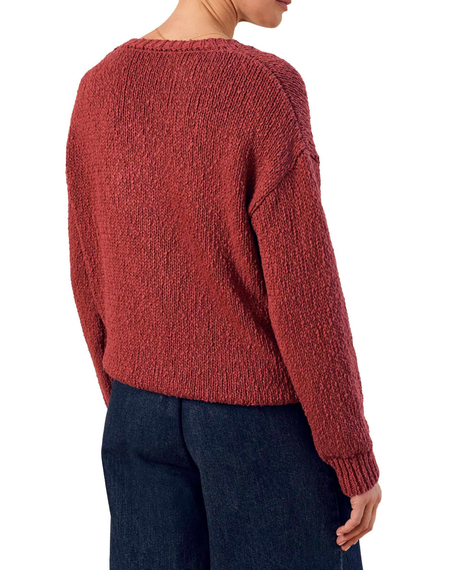 Women's Slub Knit Button Detail Sweater
