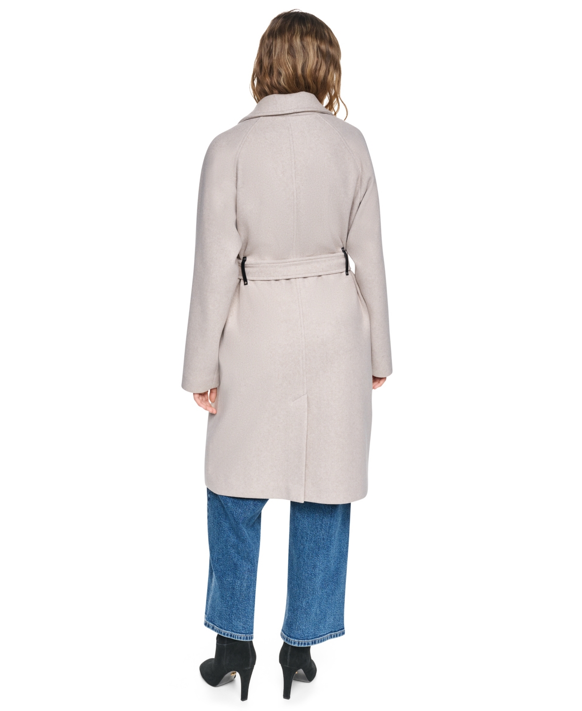 Dkny Women's Belted Notch Collar Coat