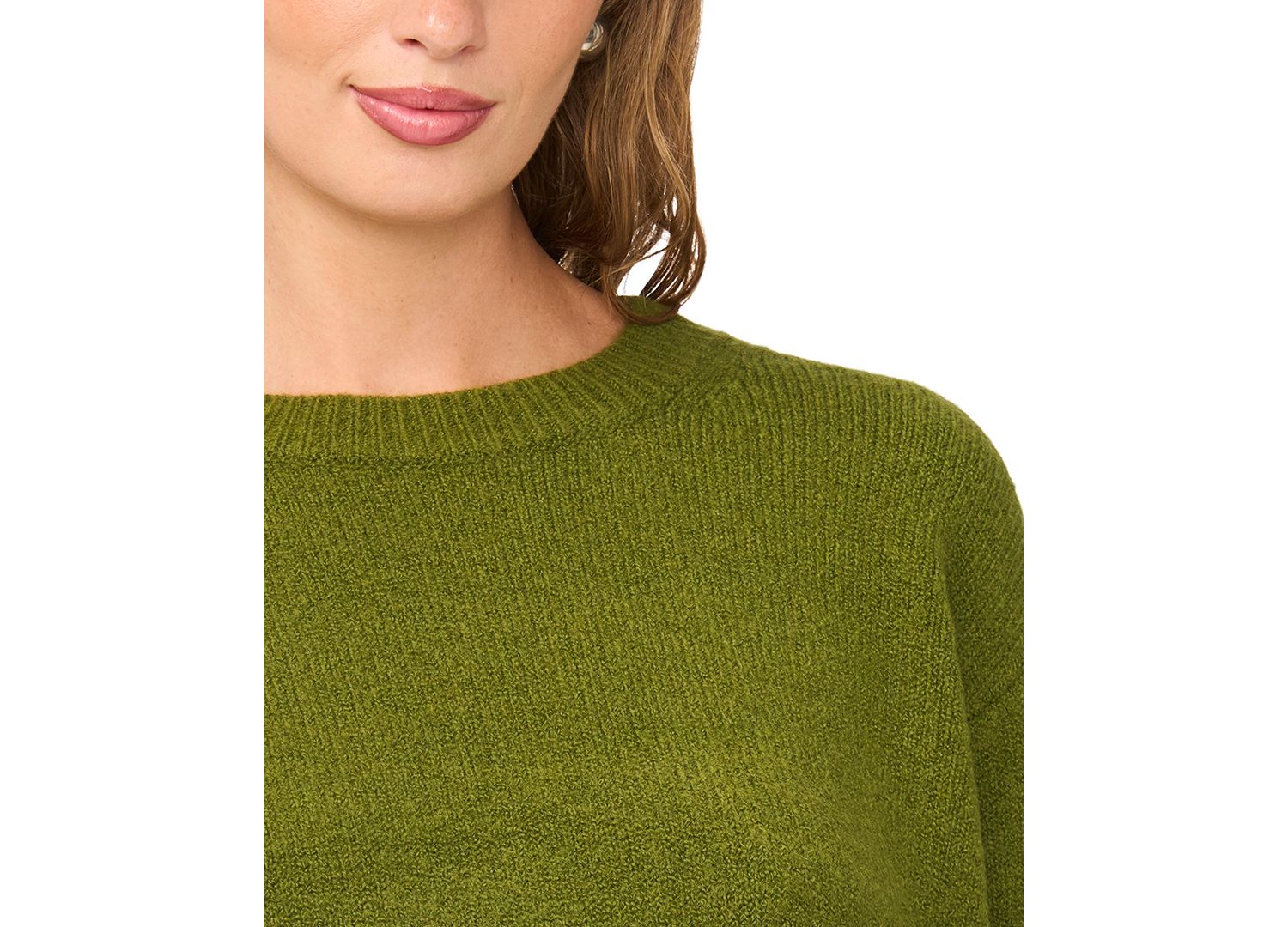 Women's 3/4-Sleeve Crewneck Pullover Sweater