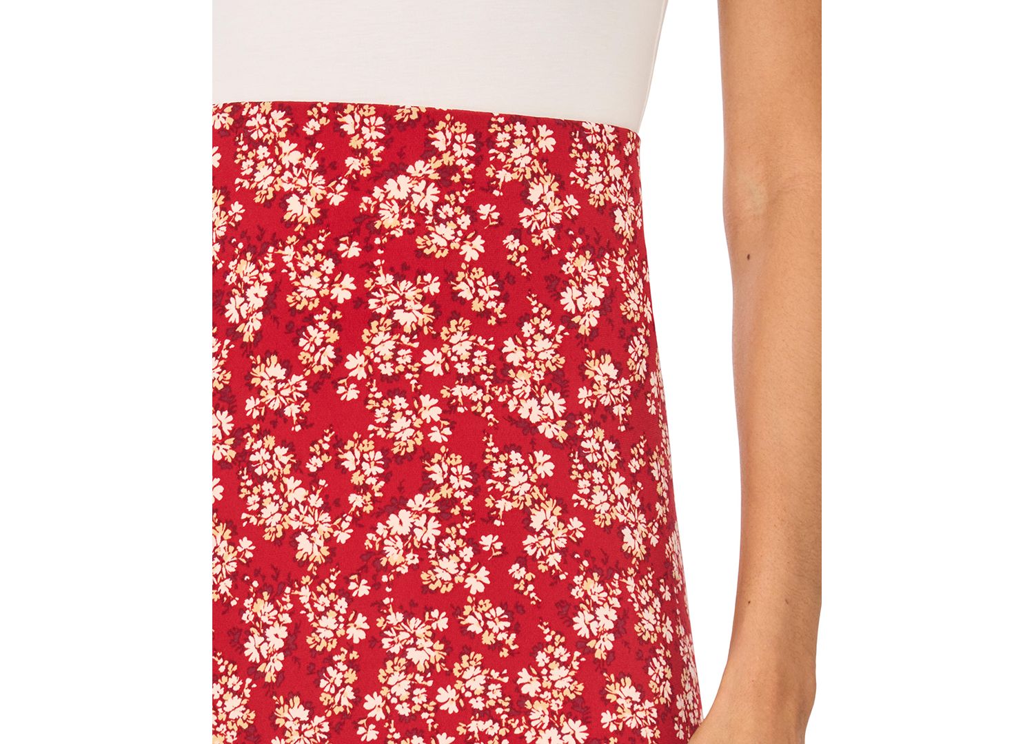 Women's High-Waisted Floral Maxi A-Line Skirt