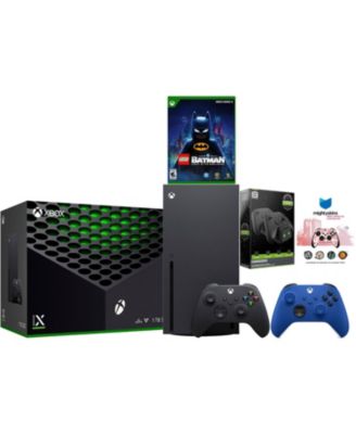 Xbox Series X 1TB Disc Console with Extra Controller, Charge Dock and MightySkins Code Bundle + USB C Cable
