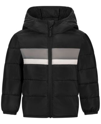Toddler Boys' 2T-5T Long-Sleeve Stripe Inset Midweight Packable Jacket