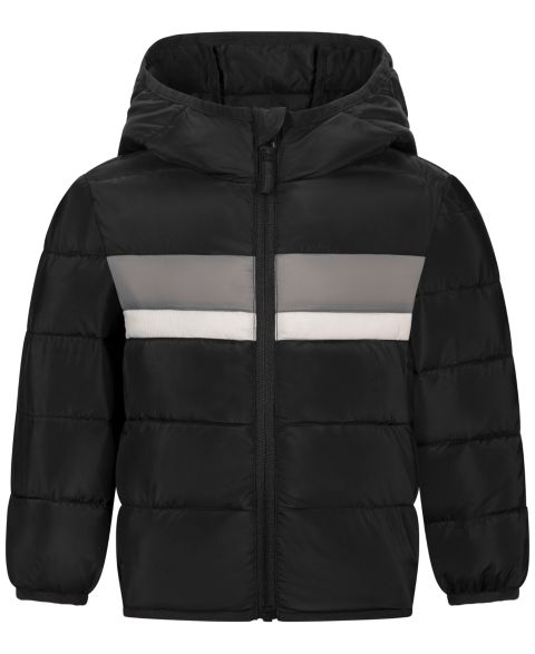 Куртка S Rothschild & CO Long-Sleeve Stripe Inset Midweight Packable Jacket для мальчиков-малышей, цвет: Чёрный камуфляжный