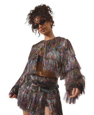 Women's Tinsel Tiered Cropped Jacket