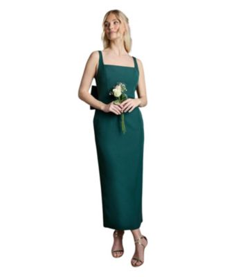 Women's Bow Back Square Neck Maxi Dress