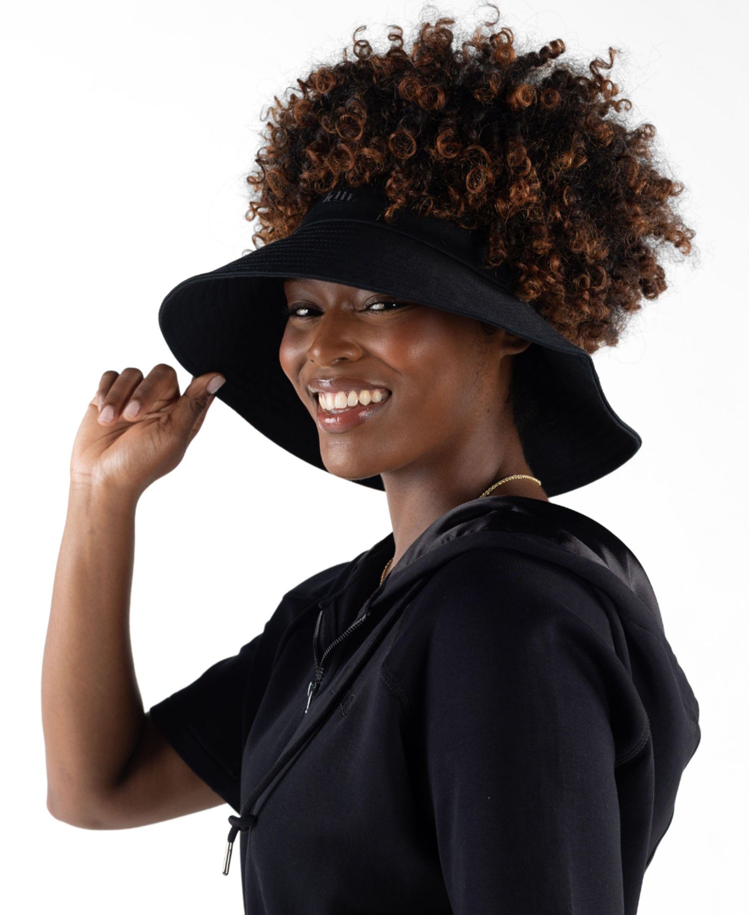 Unisex Satin Lined Wide Brim Sun Visor