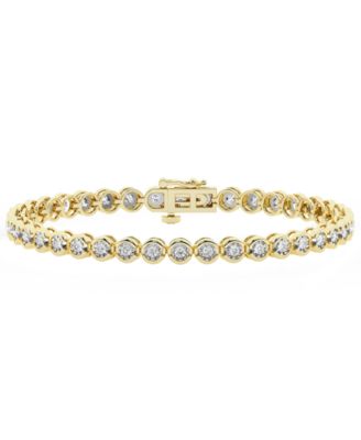 Lab-Grown Diamond Bracelet (2 ct. t.w.) in 14k Yellow Gold-Plating Over Sterling Silver (Also Available Sterling Silver)