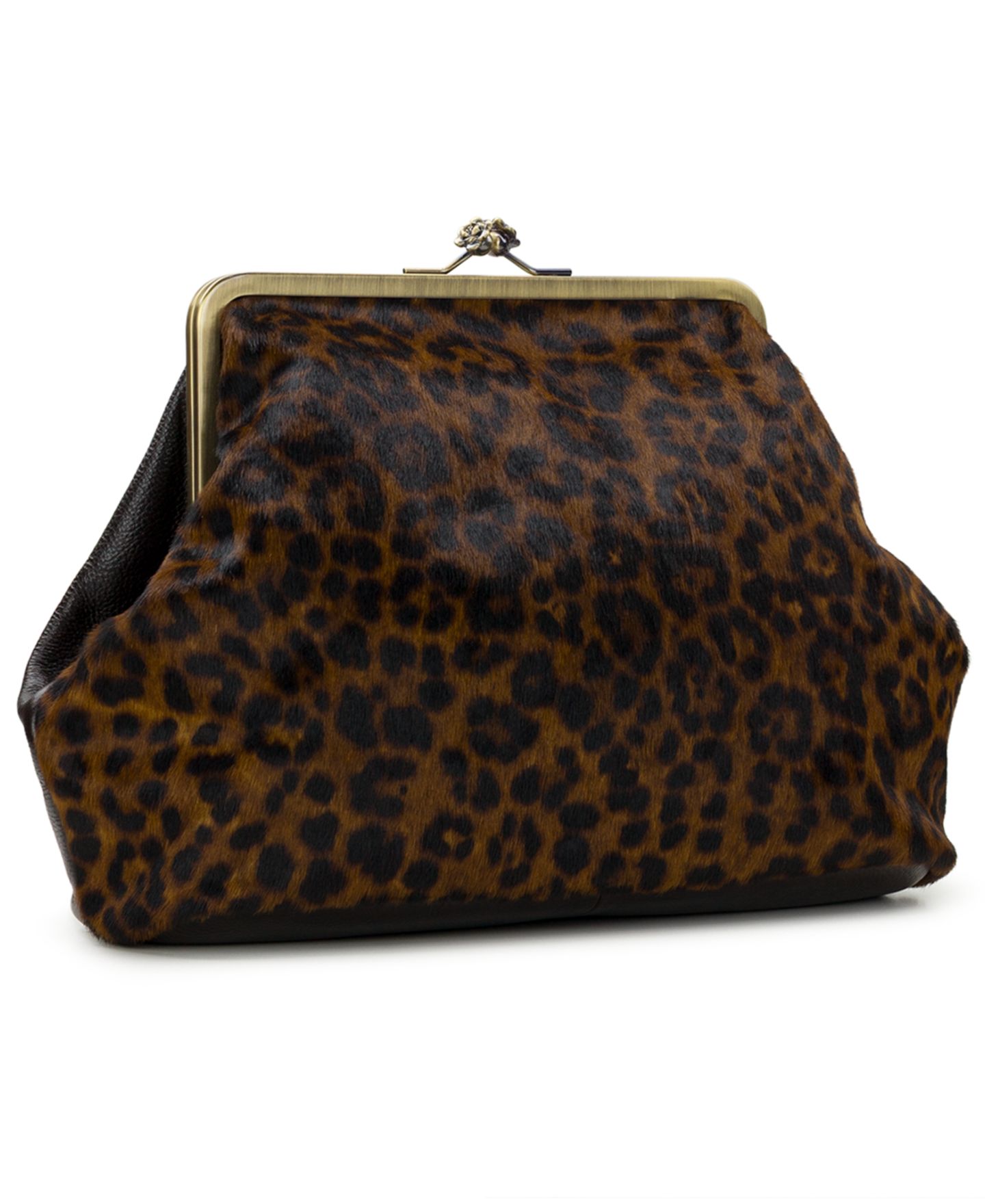 Женский клатч Patricia Nash Vivienne Medium Leopard Haircalf Frame Clutch Handbag, цвет: Леопардовый — фото 3
