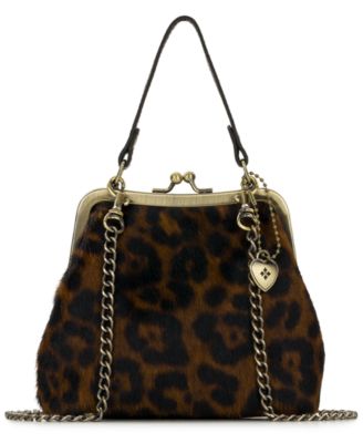 Mini Laureana Leopard Haircalf Chain Crossbody Handbag