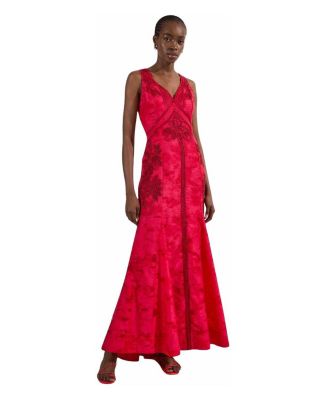 Women's Beaded Open Back Maxi Dress