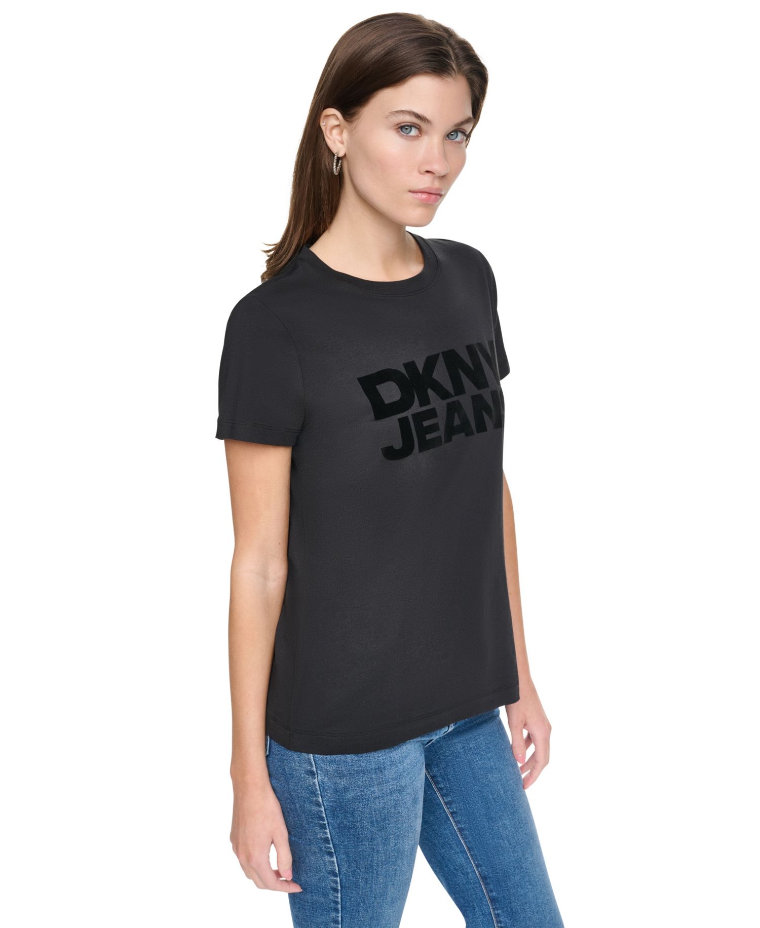 Women's Flocked Logo Crewneck T-Shirt