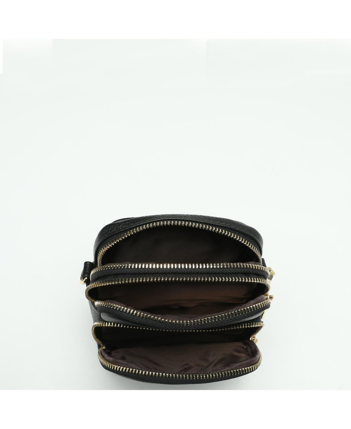 Susu Pace Pebbled Leather Cell Phone Bag Mini Crossbody Purse with Multi Compartments