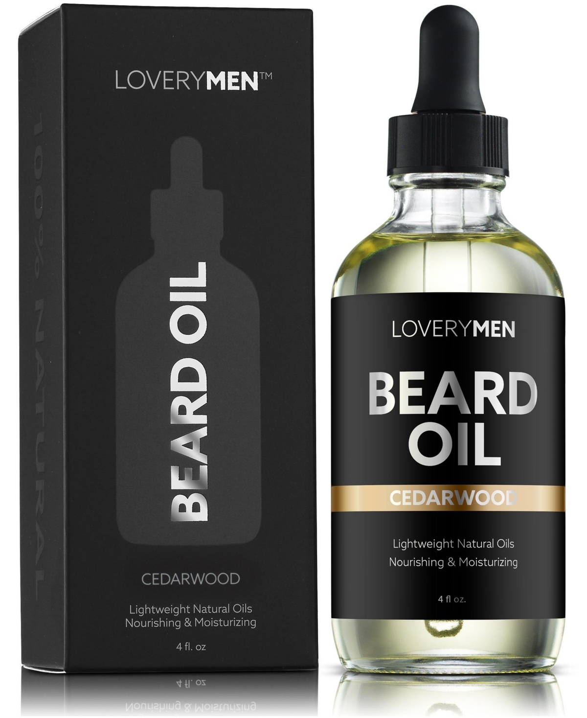 Lovery Nourishing Cedarwood Scented Beard Oil - 4oz Beard Grooming