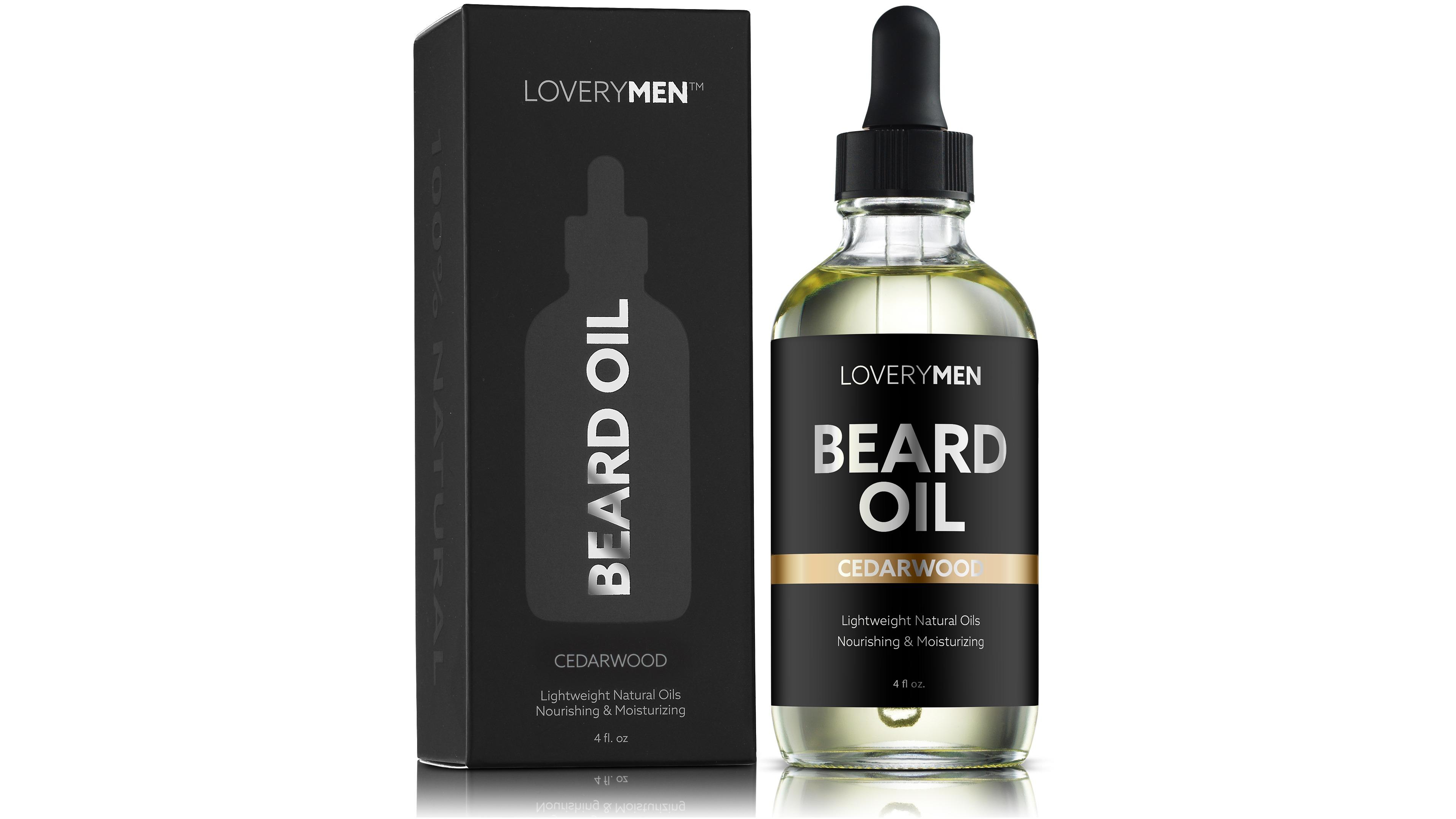 Lovery Nourishing Cedarwood Scented Beard Oil - 4oz Beard Grooming