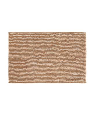 Pinstripe Cotton Bath Mat, 24" x 17"