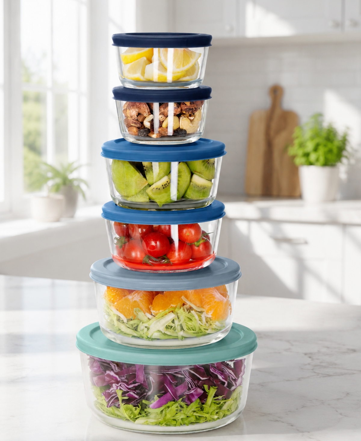 Art & Cook 12-Piece Glass Food Storage Set