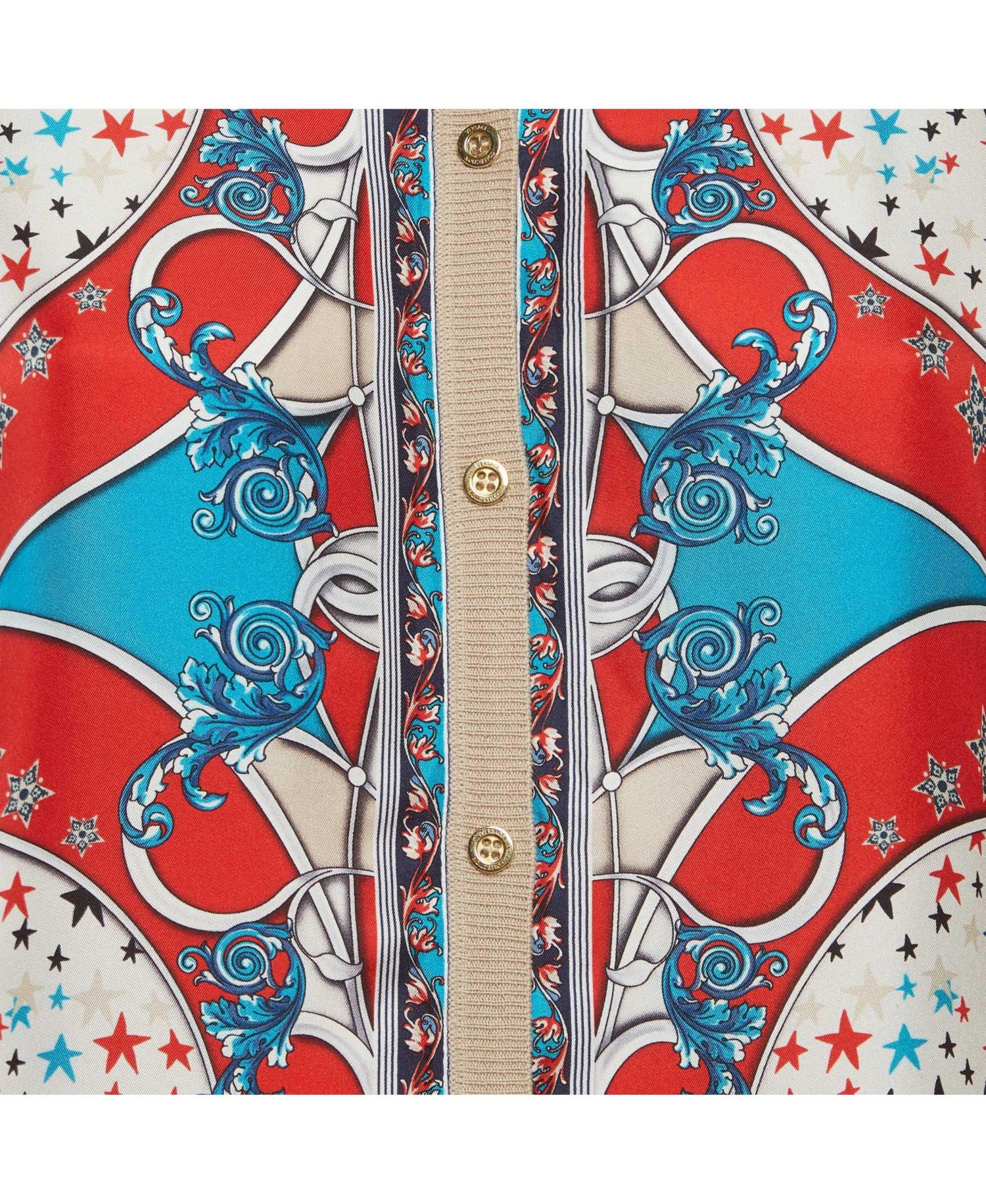 Women's Printed Silk Cardigan