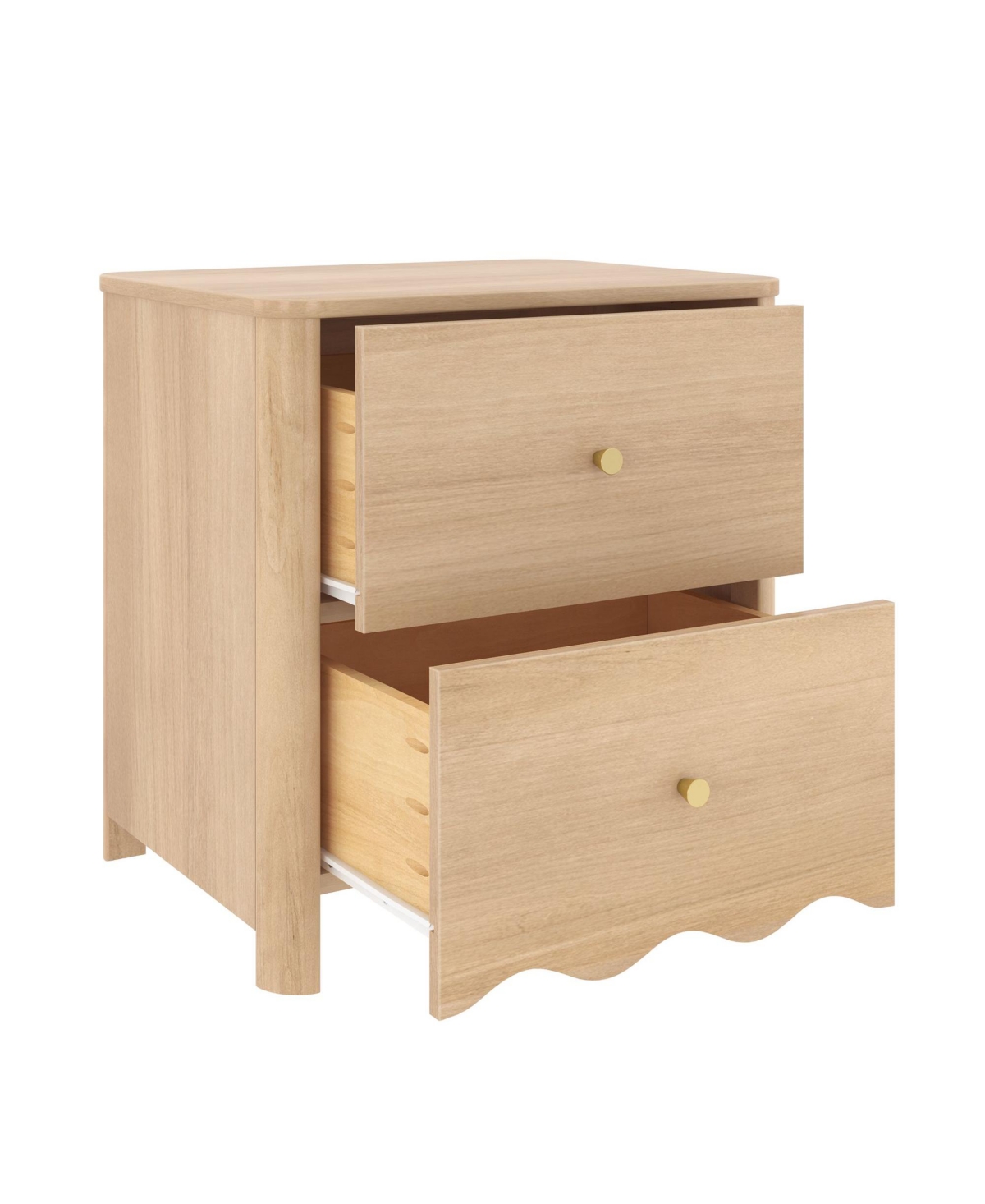 Plank+Beam Sutton 2 Drawer Nightstand, 24 x 18, Blonde