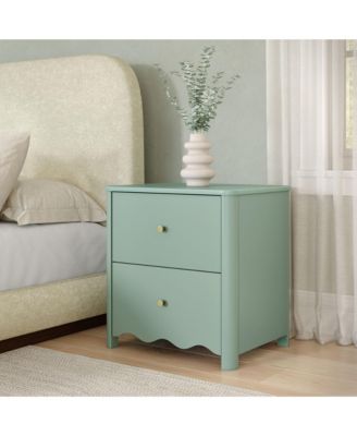 Sutton 2 Drawer Nightstand, 24 x 18, Blonde