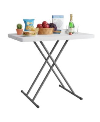 30" Folding Table Adjustable Height Waterproof Portable