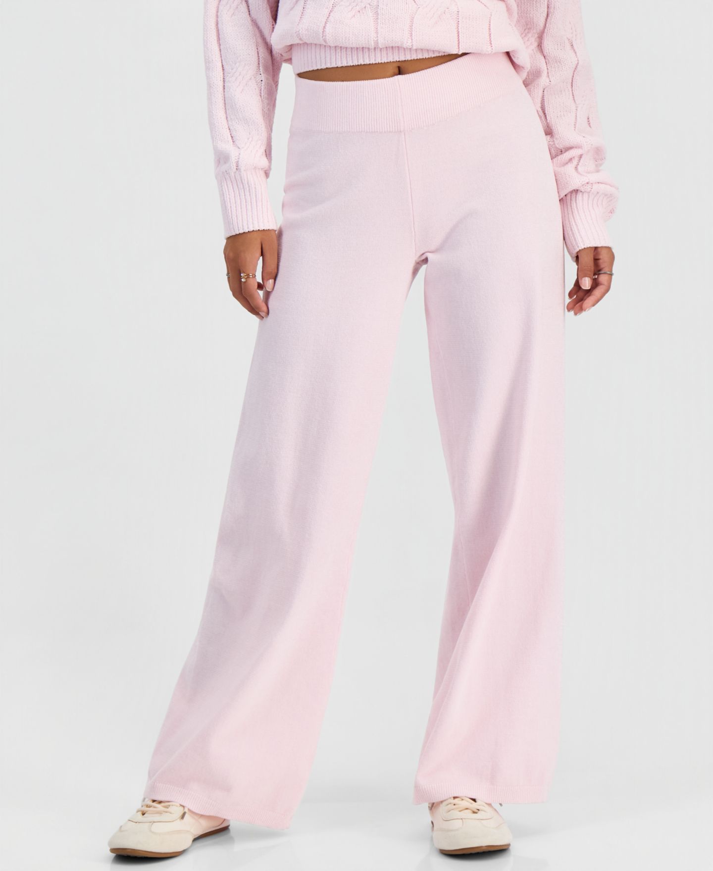 Женские брюки Hippie Rose Chenille Pull-On Wide-Leg, цвет: Ballet Slipper — фото 3