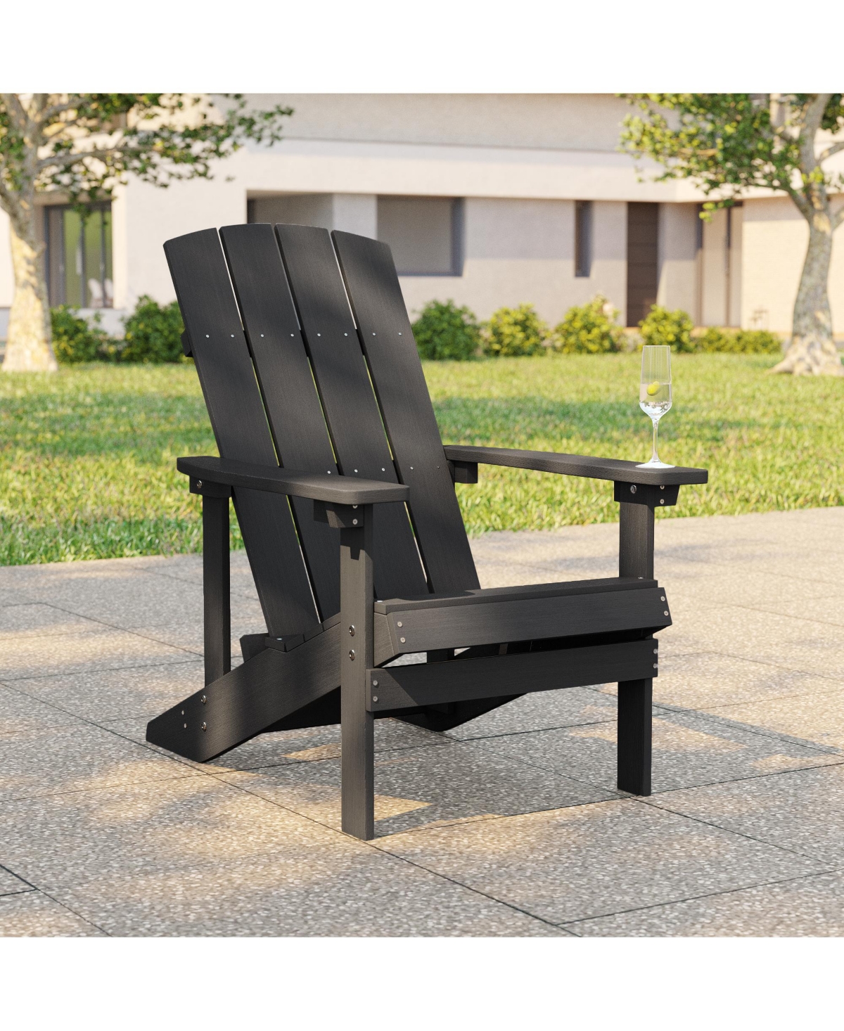Sonkuki Adirondack Chair Patio with Big Armrests Fire Pit Weather Resistant, Easy Installation Outdoor for Patio, Lawn and Backyard