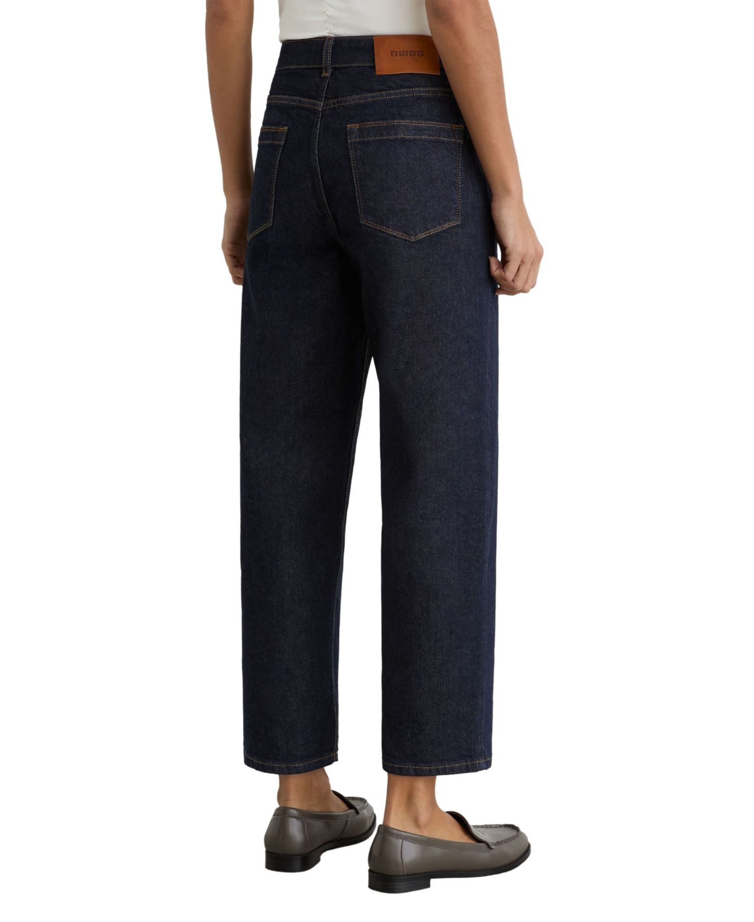 Petite Selin Straight-Leg Cropped Jeans