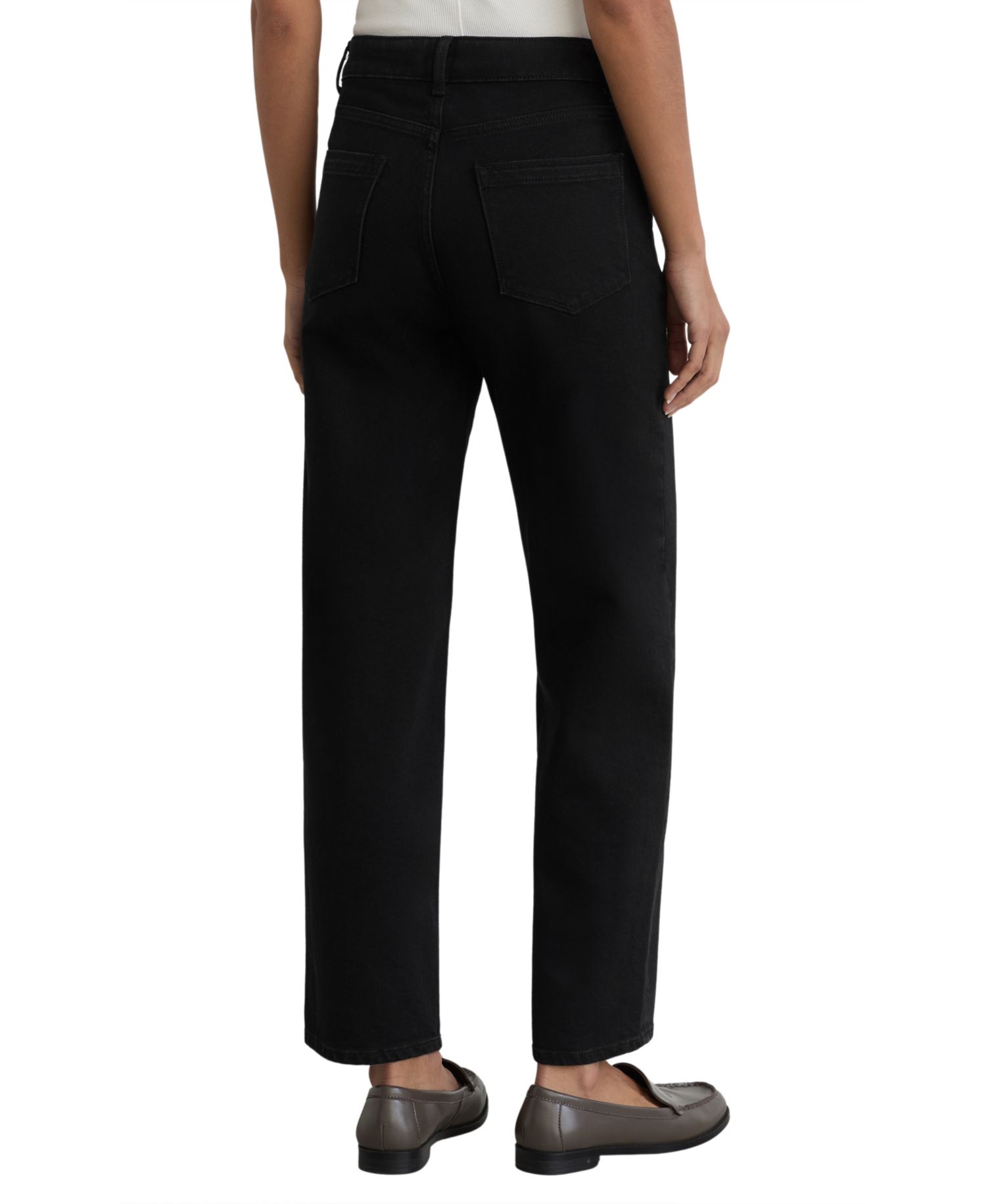 Petite Selin Mid-Rise Straight-Leg Stretch Jeans