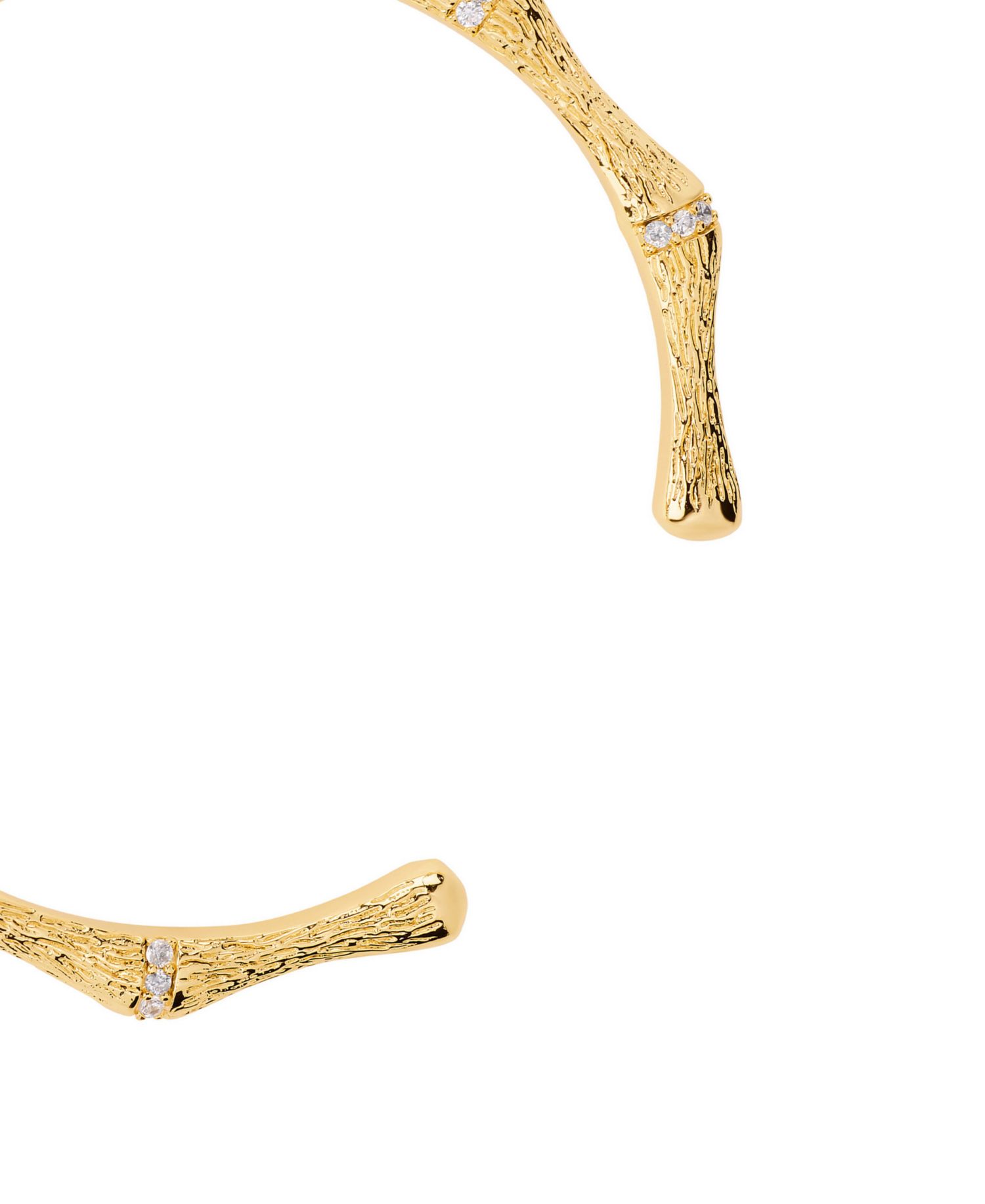 Gold-Plated Cubic Zirconia Cuff Bracelet