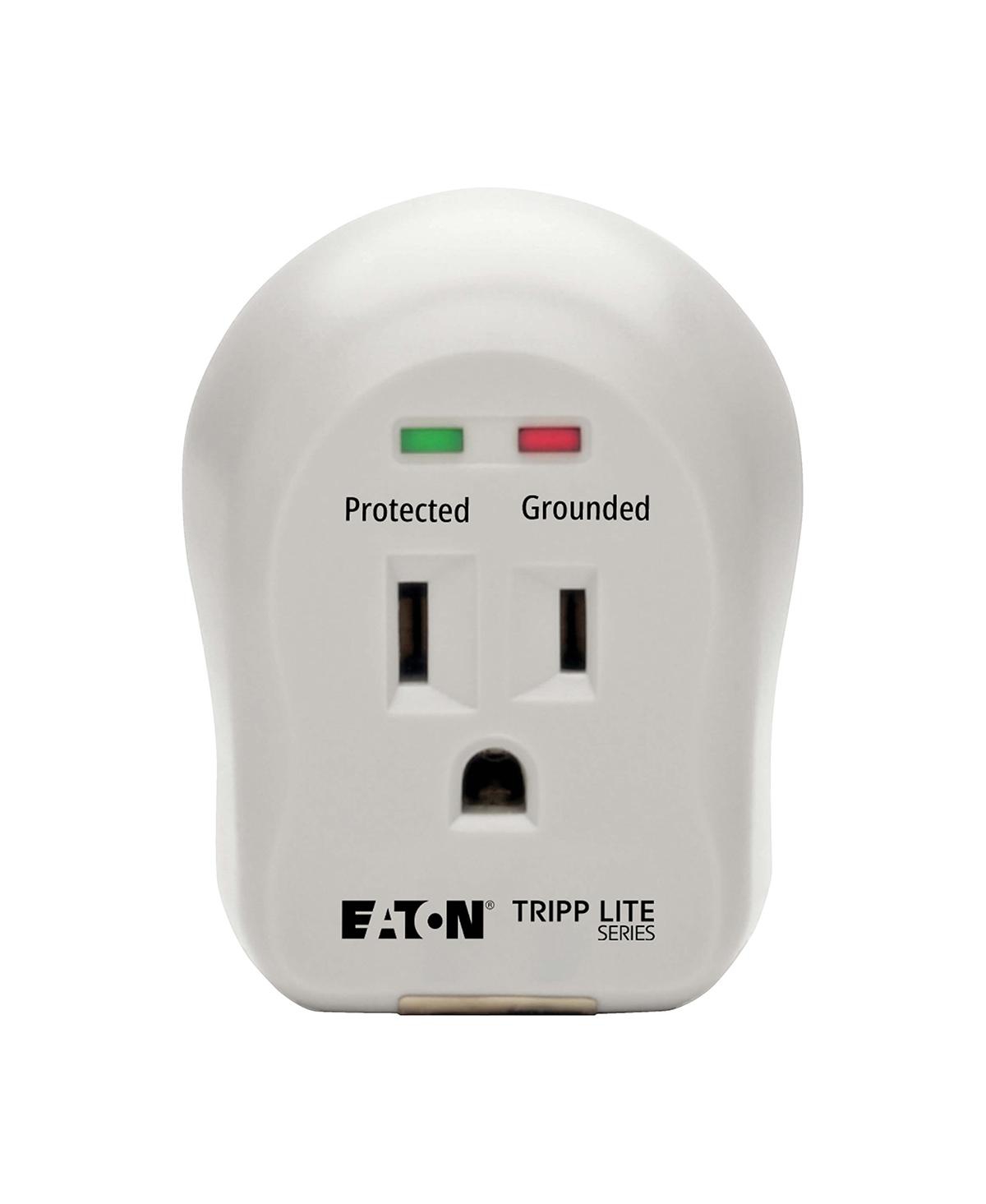 Tripp Lite 1-Outlet Direct Plug-In Surge Protector for 120V Ac - Housing: light grayreceptacle: gray