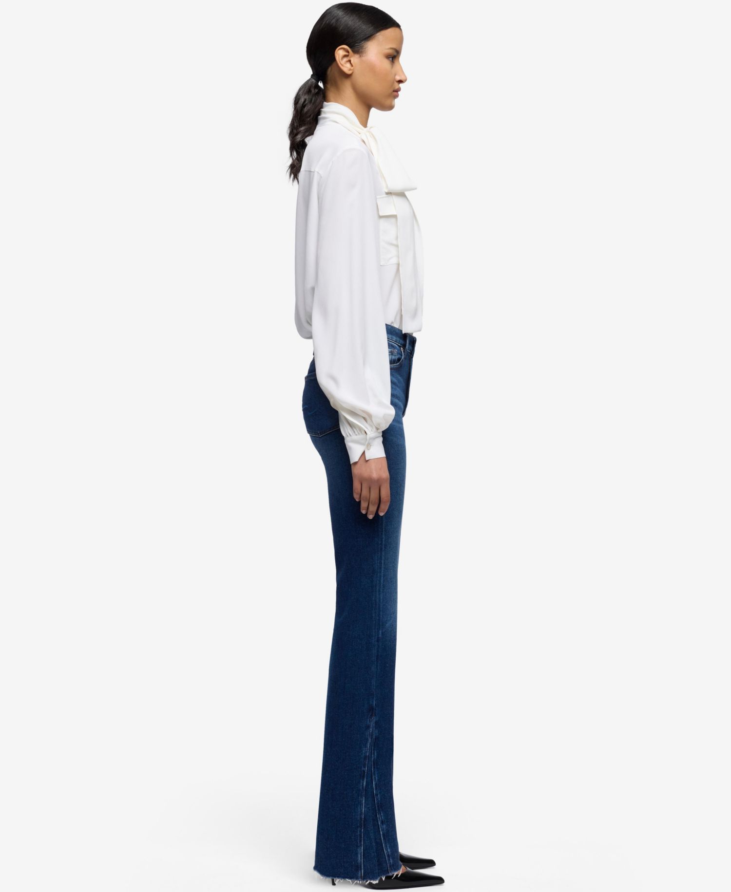Women's Mid-Rise Leggy Bootcut Slim Illusion Jeans
