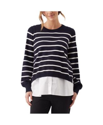 Women's Anna Detachable Stripe Nursing Knit Sweater