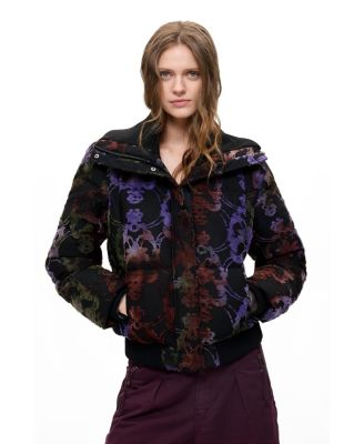 Women's Short Padded flocked Coat