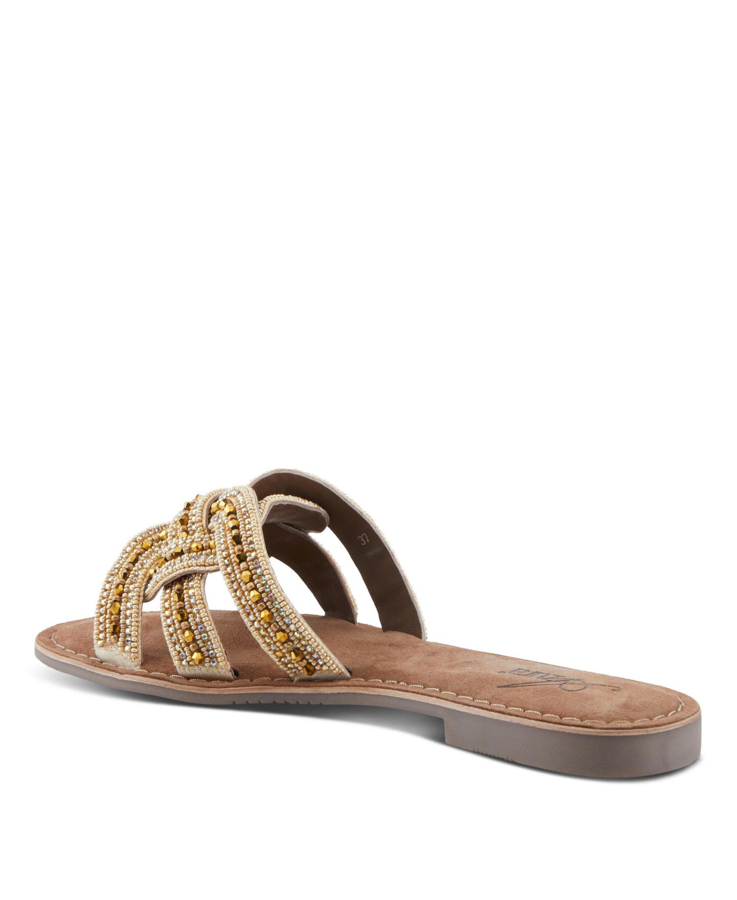 Женские балетки Azura Poshco with Smooth Suede Upper, цвет: Бежевый разноцветный — фото 7