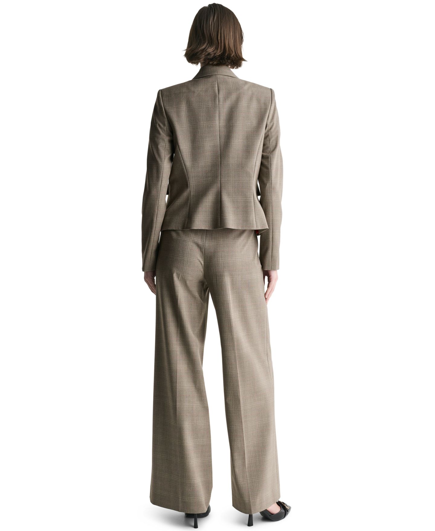 Женский пиджак BCBG Plaid One Button Blazer, цвет: Светлый сиена разноцветный — фото 7