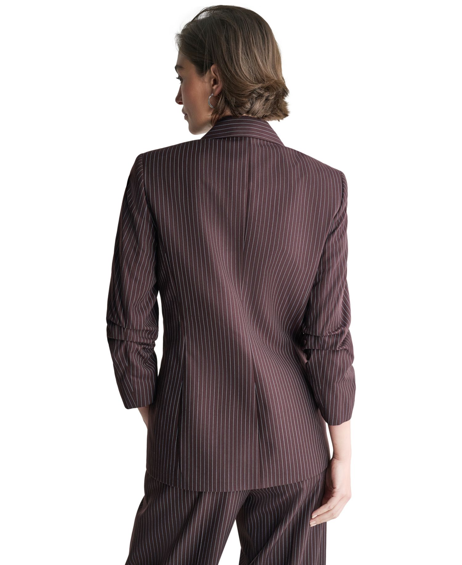 Women's Double-Breasted Pinstripe Blazer