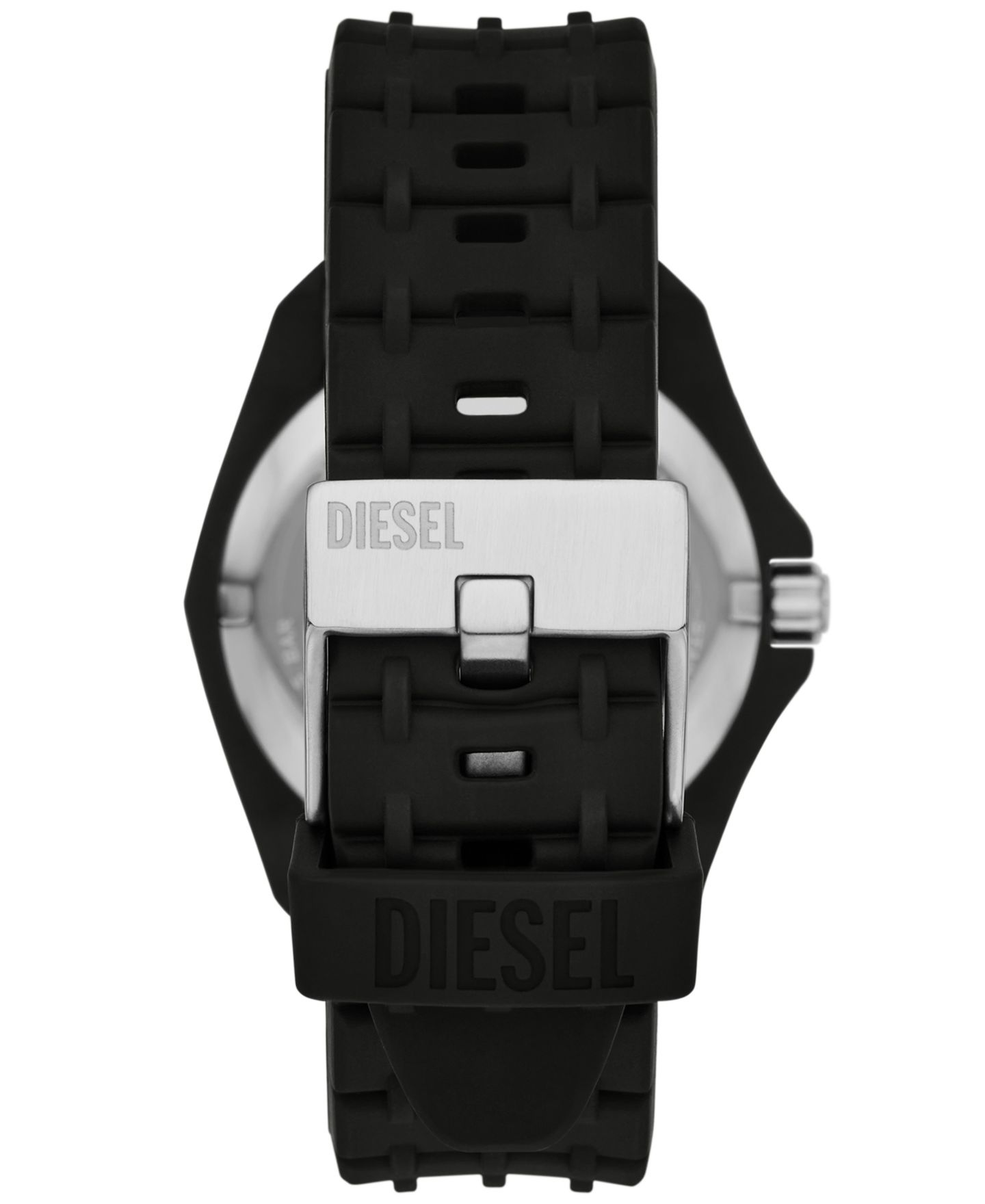 Мужские часы Diesel Stinger Three-Hand Quartz Black Silicone Watch 45mm — фото 2