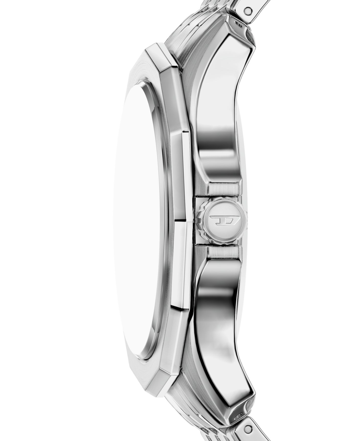 Мужские часы Diesel Stinger Three-Hand Quartz Silver Stainless Steel Watch 44mm — фото 3