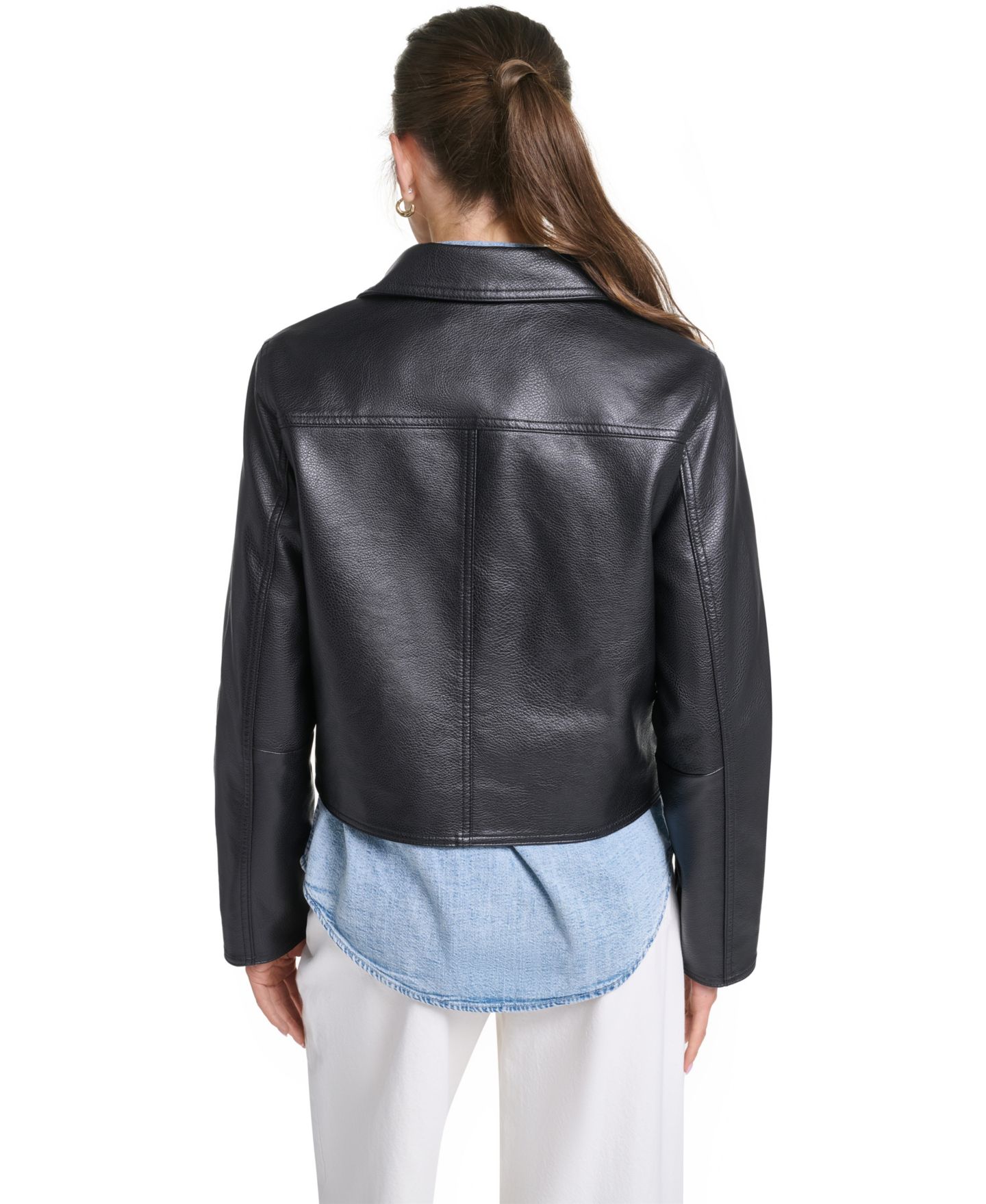 Женская куртка Levi's Laydown Collar Cropped Snap, цвет: Чёрный — фото 7