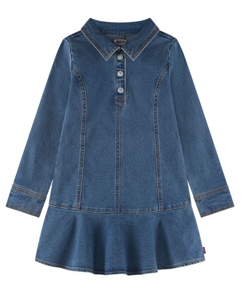Платье Levi's Long-Sleeve Button Up Dress для девочек, цвет: Drew Me In