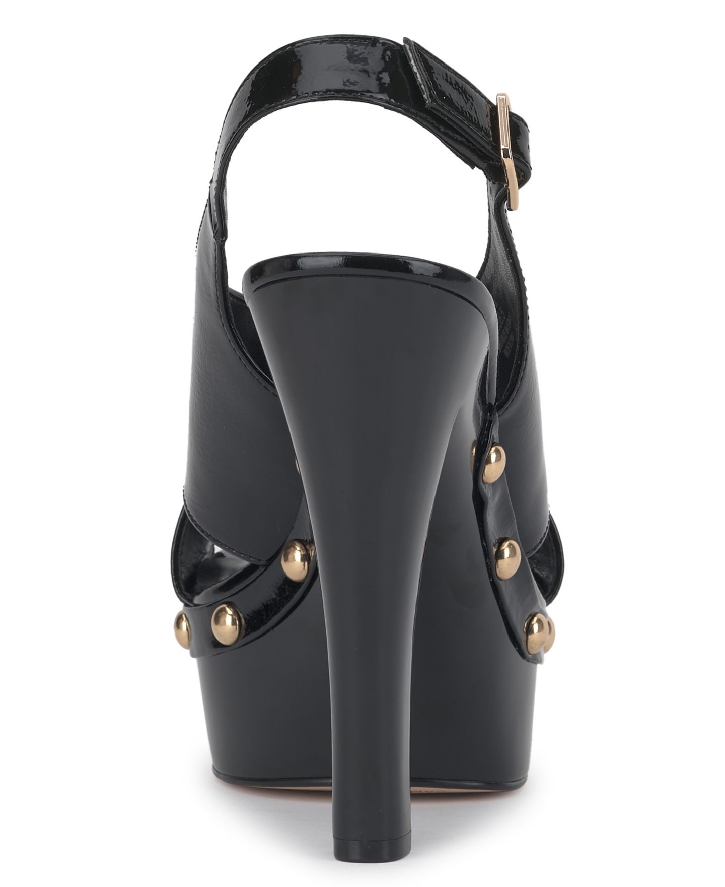 Женские сандалии Jessica Simpson Caulira Crossband Platform, цвет: Чёрный лаковый — фото 3