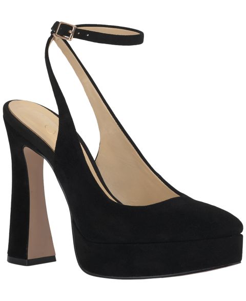 Женские туфли Jessica Simpson Nelica Platform Ankle-Wrap Pumps, цвет: Чёрный замшевый