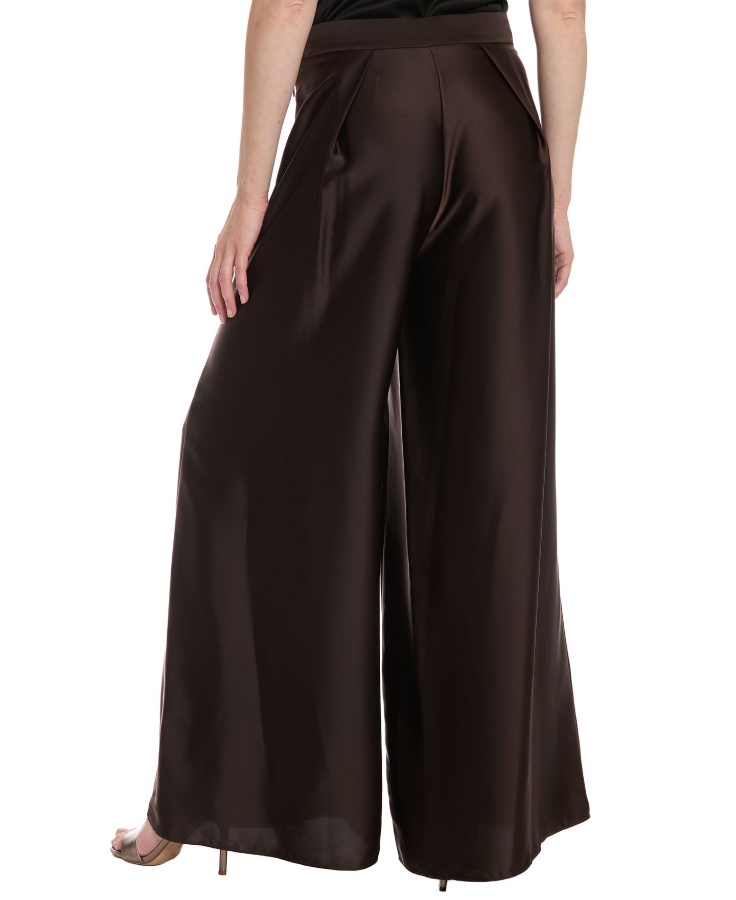 Женские брюки Muse High-Waisted Pleated Wide-Leg, цвет: Java — фото 4