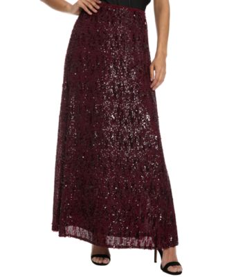 Women's Sequin Maxi Slit Skirt