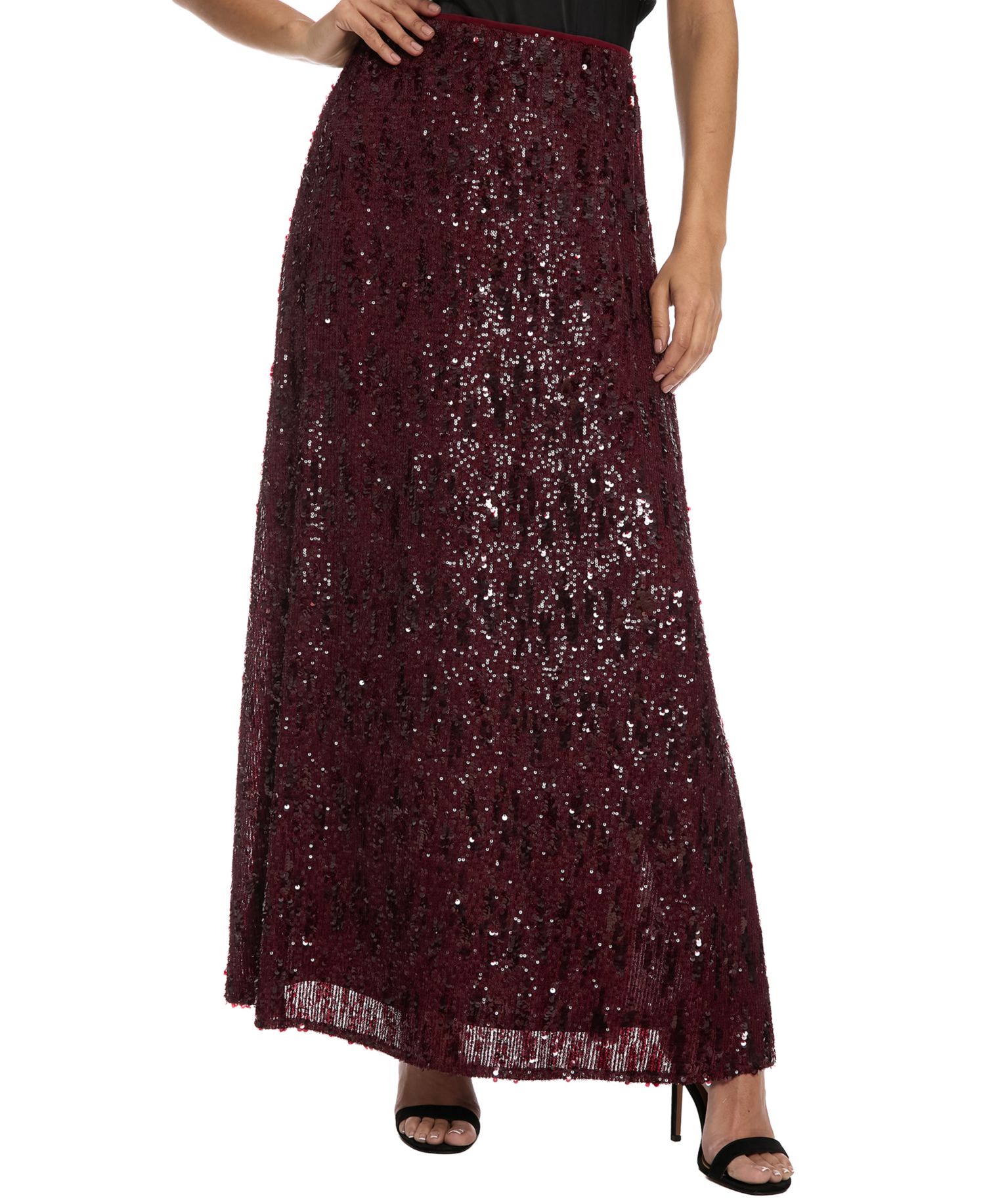 Women's Sequin Maxi Slit Skirt